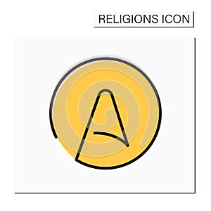 Atheism color icon