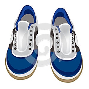 Atheletic footwear on white background