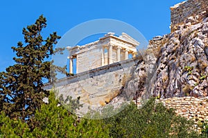 Athena Nike temple on Acropolis of Athens, Greece