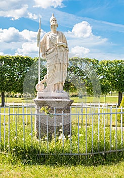 Athena sculpture in Lower Gardens of Peterhof