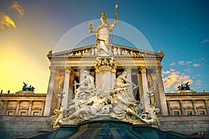 Athena Statue at the Austrian Parliament