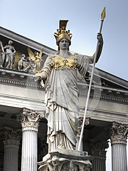 Athena statue Vienna hdr