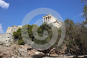 Athena temple in Athens Acropolis, Greece