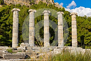 Athena temple in Priene, Turkey. photo
