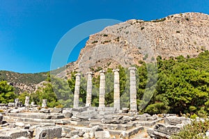 The Athena Temple in Priene, Turkey. photo