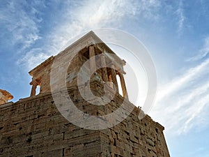 Athenea Nike temple at the top of a bastion. photo