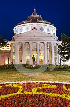 Atheneum, Bucharest, nightview