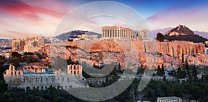Athens - Acropolis at sunset, Greece
