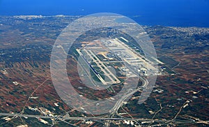 Athens airport aerial view