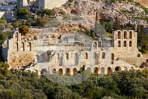 Athens. The Amphitheater on the Acropolis.