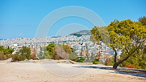 Athens city from The Hill of the Nymphs photo