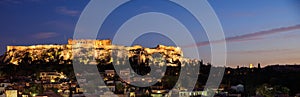 Athens, Greece. Acropolis rock and Plaka