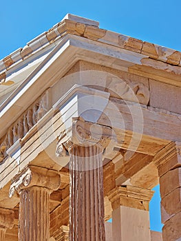 Athens Greece acropolis , temple of Athena nike facade