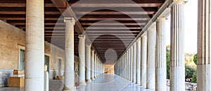 Athens, Greece. Ancient Agora, Attalus stoa