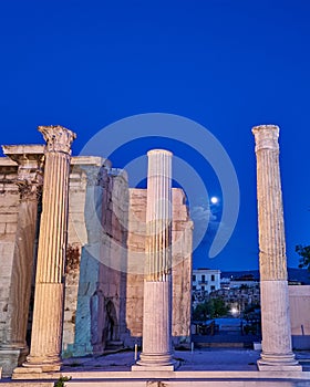Athens Greece, Hadrians library columns