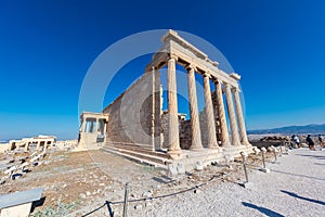 Athens, Greece - July 26, 2021: Panathenaic Stadium  or Kallimarmaro it is the only stadium in the world built entirely of marble