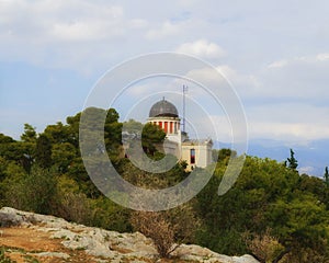 Athens Greece, the national observatory classical building dome