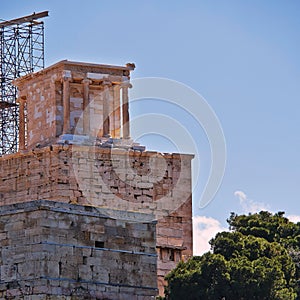 Athens Greece, Nike temple on Acropolis hill