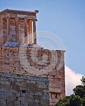 Athens Greece, Nike temple on Acropolis hill