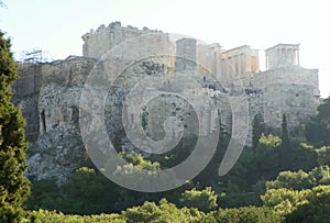 Athens, Greece, view of the Acropolis from the Areopagus (Mars Hill)