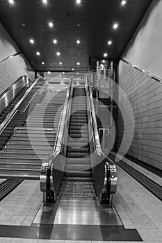 Athens metro escalators photo