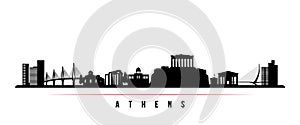 Athens skyline horizontal banner.