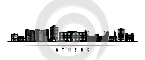 Athens skyline horizontal banner.