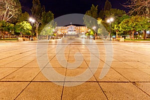 Athens. Syntagma Square at night.