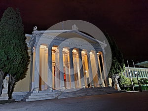 Athens zappeion at night