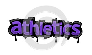 ATHETICS background writing vector design on white background photo