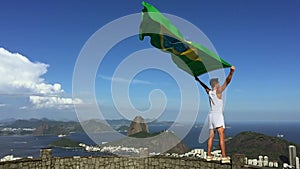 Athlete Brazilian Flag Rio de Janeiro