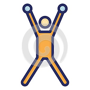 Athlete, cheering Isolated Vector icon which can easily modify or edit