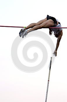 Athlete Clearing the Bar