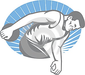 Athlete Discus Throw Retro