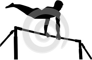 Athlete exercise high bar