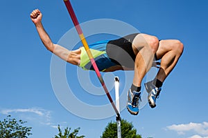 An athlete in high jump