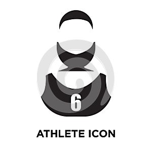 Athlete icon vector isolated on white background, logo concept o