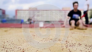 Athlete, long jump at athletics competitions