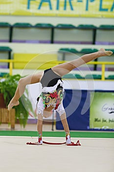 Athlete at the National Rhythmic gymnastics championship