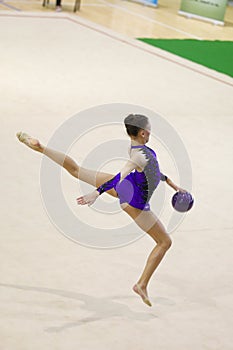 Athlete at the National Rhythmic gymnastics championship