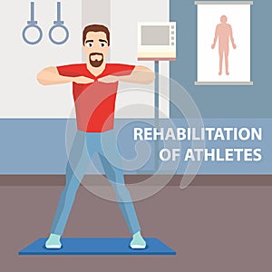 Athlete Physiotherapeutic Rehabilitation Advert photo