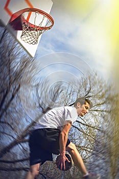 Athlete Playing Basketball