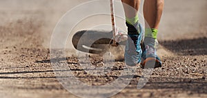 Athlete pulling car tires