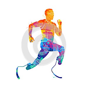 Athlete runner Abstract