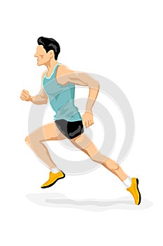 Athlete running