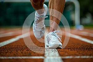 Athlete showcasing agile footwork at summer olympic games, emphasizing quick lateral movement photo