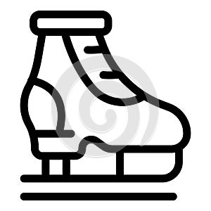 Athlete skating sport boots icon outline vector. Figure skating equipment