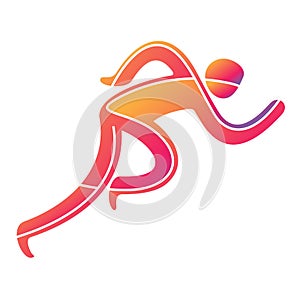 Athlete sport game competition icon