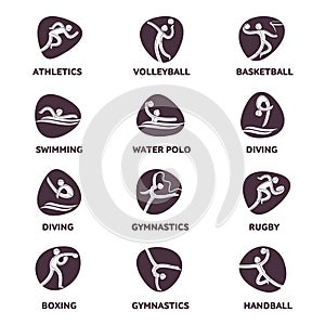 Athlete sport game competition icon