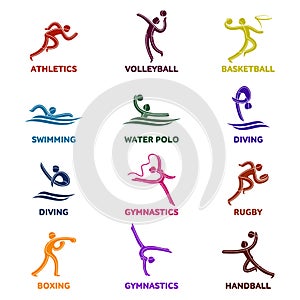 Athlete sport game competition icon